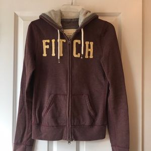 Abercrombie and Fitch Full Zip Logo Hoodie